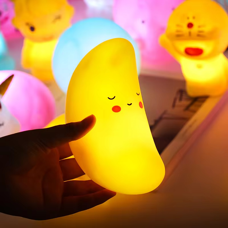 น่ารัก LED Night Light หมียูนิคอร์นไดโนเสาร์กระต่ายการ์ตูนสัตว์โคมไฟข้างเตียงสําหรับห้องนอนเด็กสีเหลืองสีฟ้าสีชมพูสีขาว