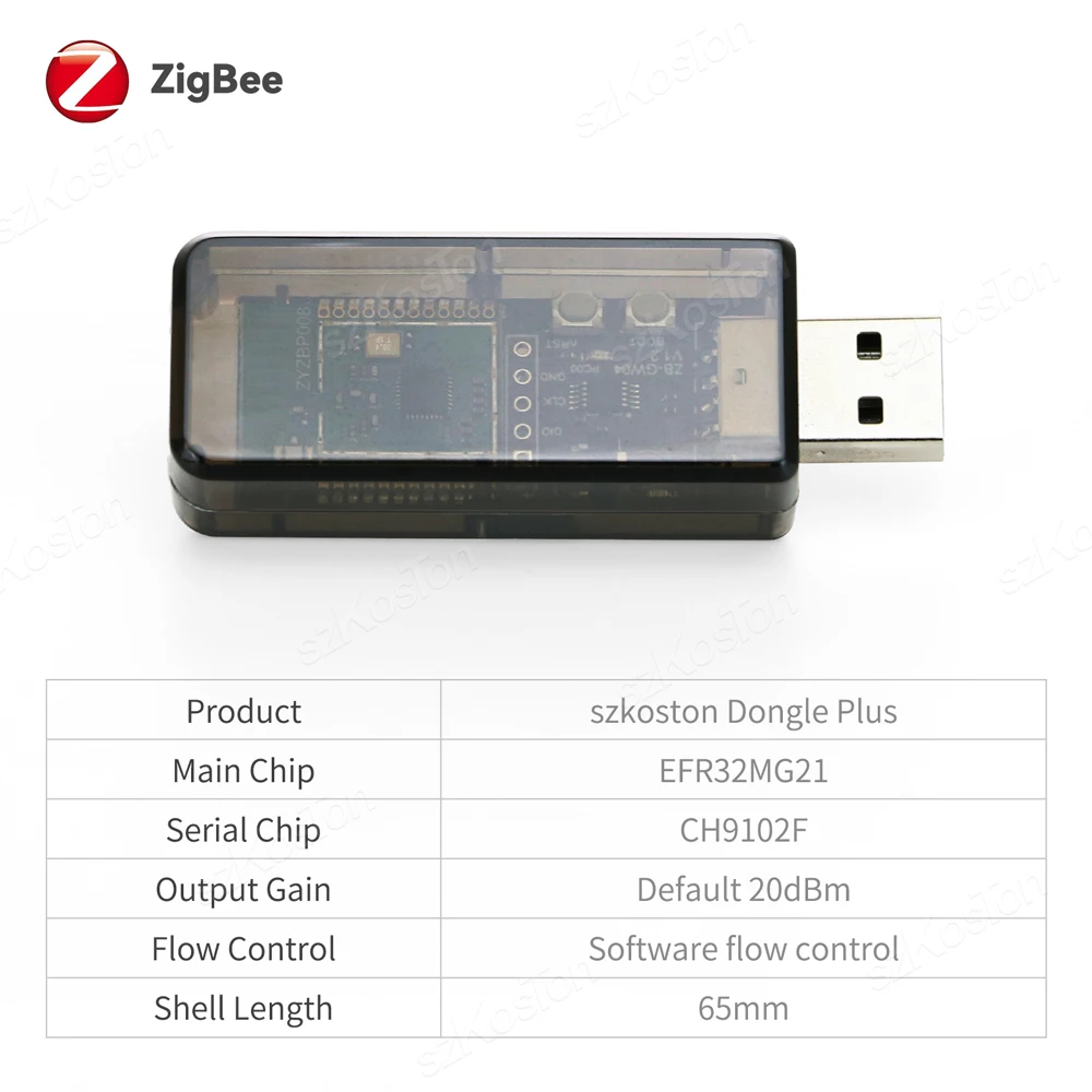Zigbee 3,0 USB Dongle Plus EFR32MG21 Universal Open Source Hub Gateway funciona con el asistente del hogar openHAB Zigbee2MQTT ZHA NCP