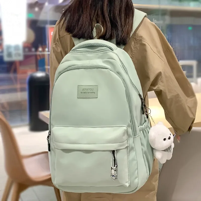 Nueva mochila universitaria impermeable de alta capacidad a la moda para mujer, mochilas escolares para ordenador portátil para mujer, bolsa de viaje para libros para chica bonita, genial