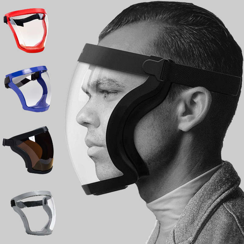 Protector Facial completo transparente para cocina, gafas de seguridad con cubierta antiniebla para la cabeza, a prueba de salpicaduras de aceite para el hogar