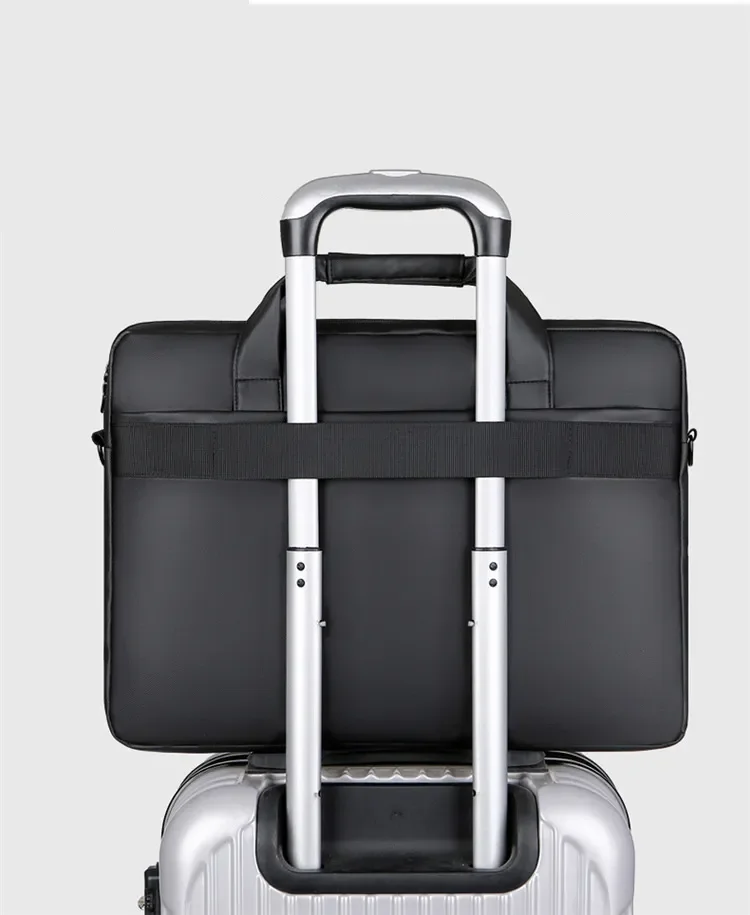 Borsa da uomo valigetta da lavoro di alta qualità di marca famosa borse a tracolla in pelle PU borse da ufficio borsa per laptop da 14 pollici bolso