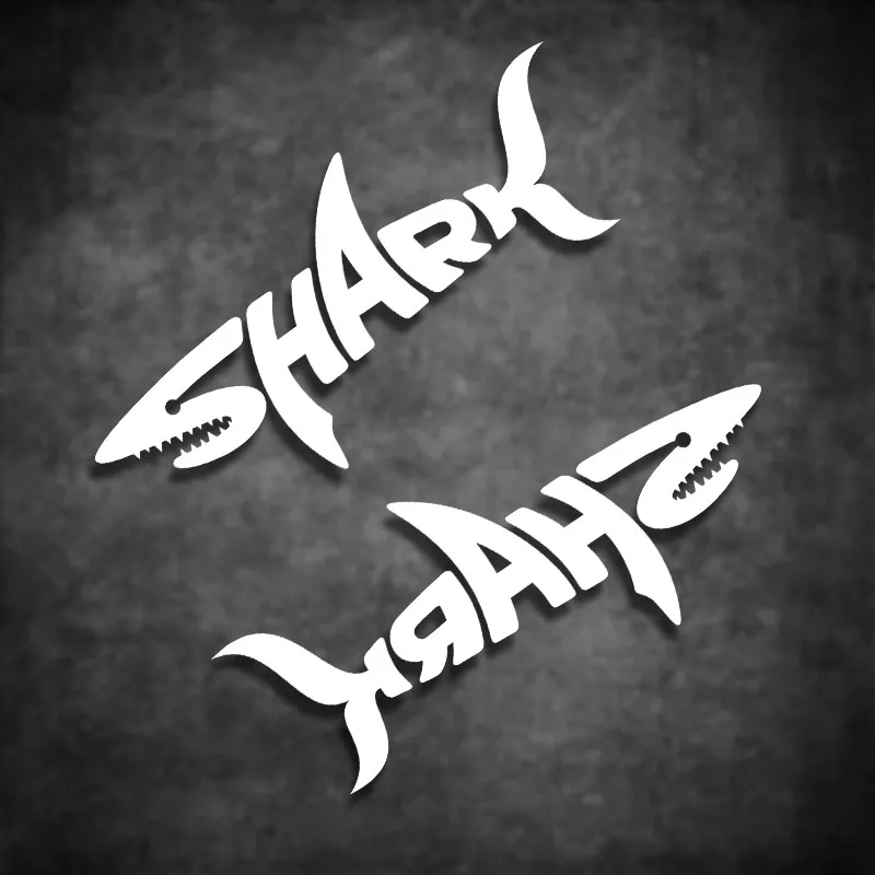 2PCS for Shark Motorcycle Helmet Stickers Cool Visor Logo Creative Vinyl Decals Motocross Fuel Tank Body Decor Pegatinas Moto