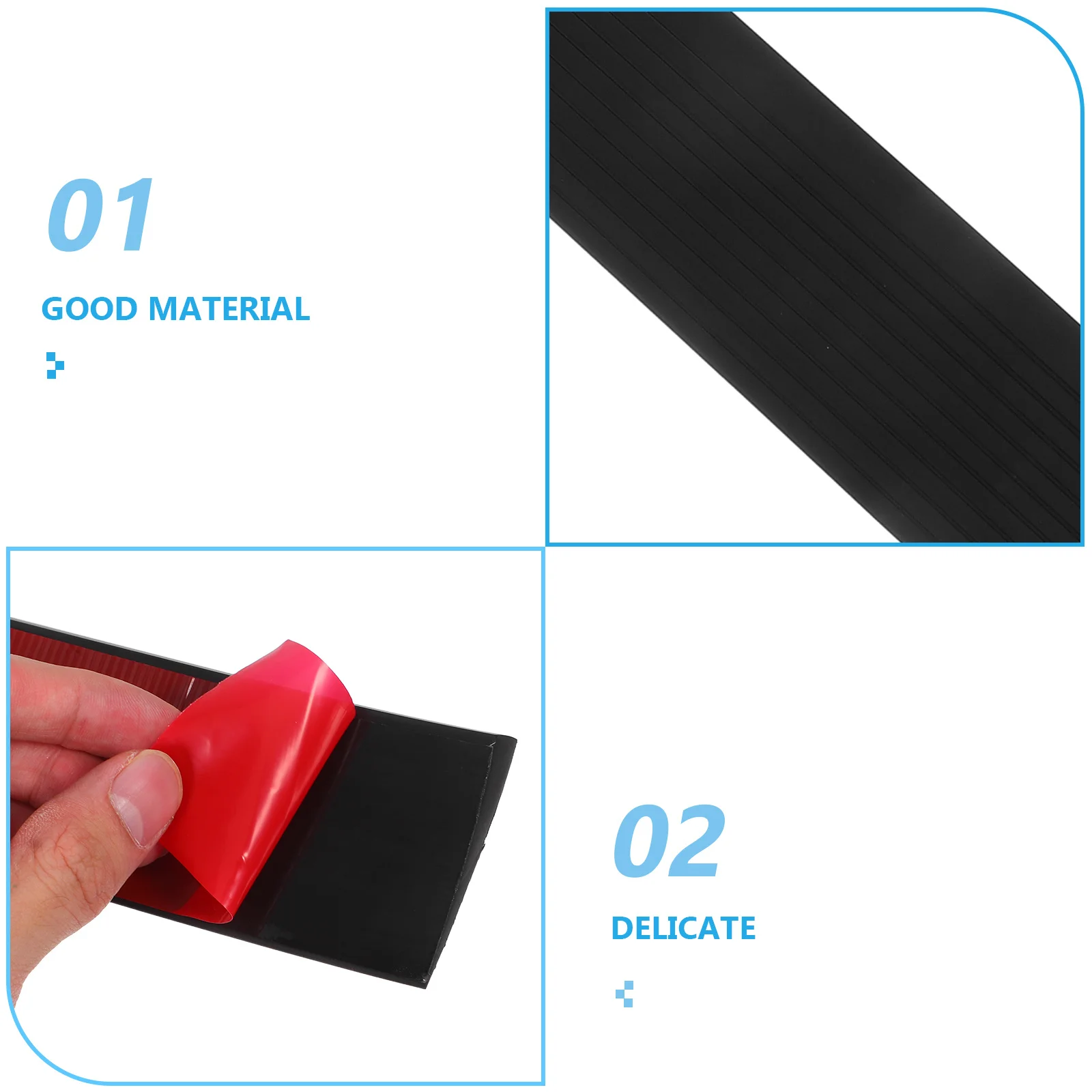 2Pcs Robot Vacuum Climbing Ramp Soft Rubber Material Non-Slip Texture Customizable Length for Doorways Threshold Mat