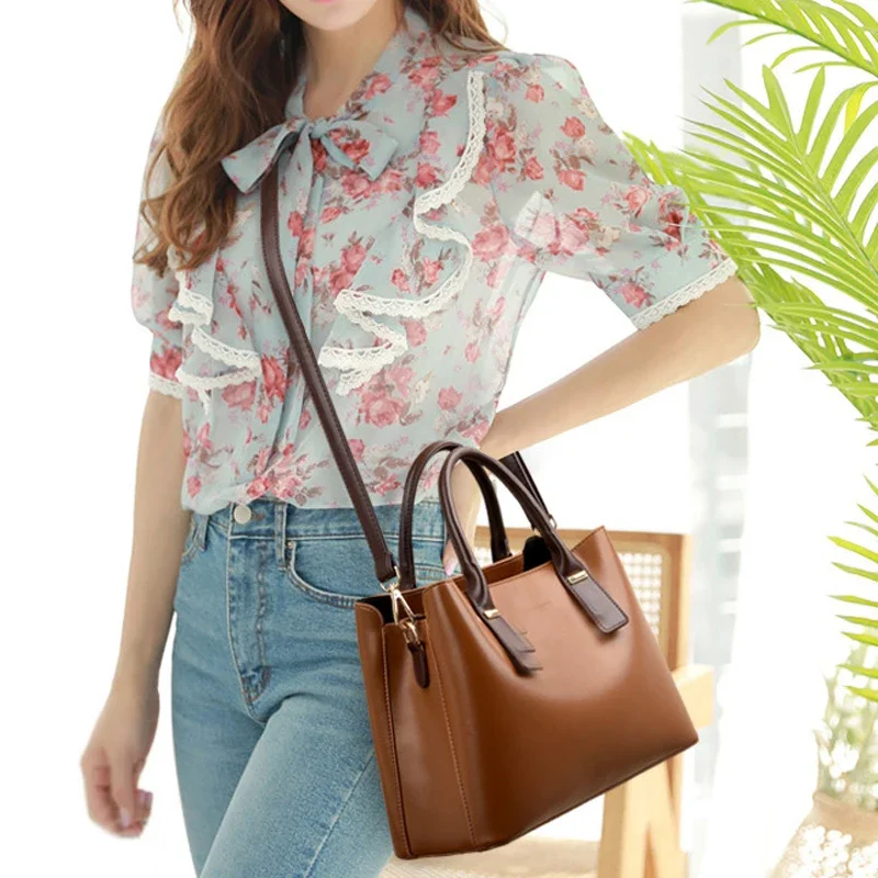 Haute qualité élégant femmes sacs de messager haut tendance Design couleur unie décontracté vacances femmes sacs à main