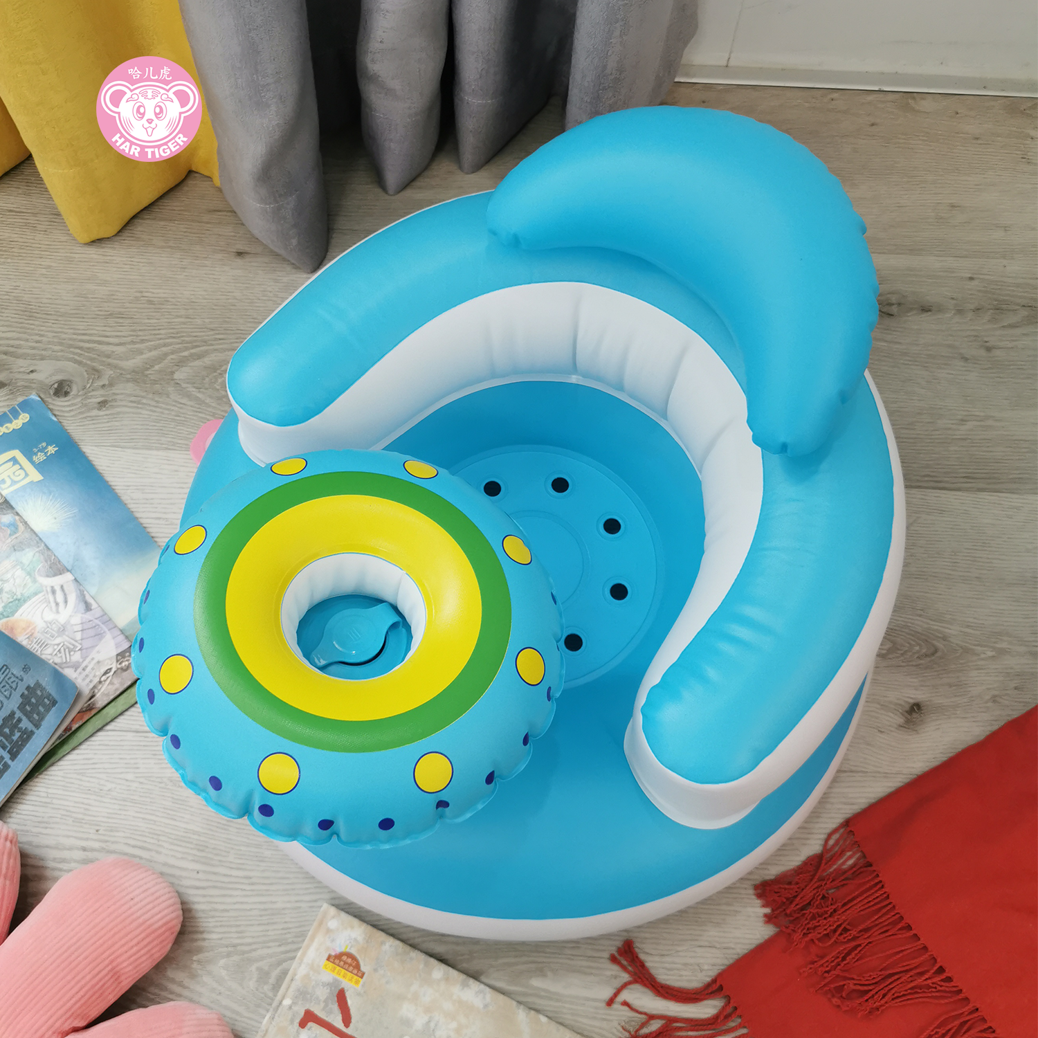 Baby Inflatable Seat for Babies 3-36 Months Built in Air Pump Infant Back Support Sofa Toddler Support Seat Chair for Sitting Up
