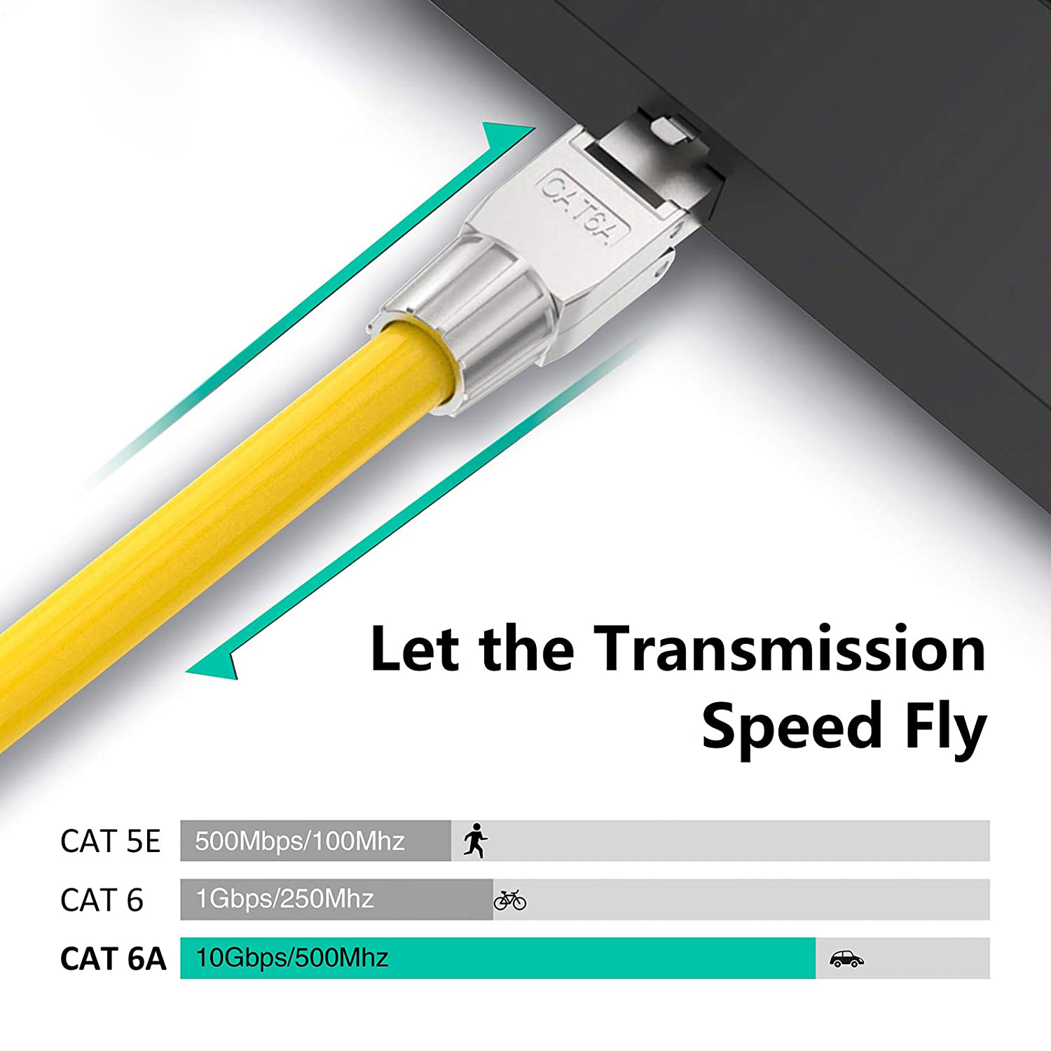 ZoeRax RJ45 Cat6A Cat7 Cat8 conector gratuito de herramientas enchufe Modular de campo Ethernet blindado reutilizable 2000MHz 40Gbps Cable LAN 22-26AWG