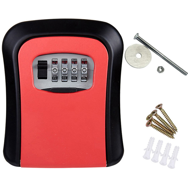 Caja de llaves con contraseña, caja de código de llave decorativa, caja de bloqueo de almacenamiento de llaves, caja de contraseña montada en la pared, caja de seguridad con llave para exteriores