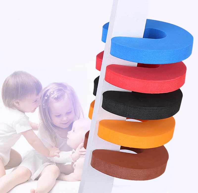 1/5 pçs rolhas de porta eva crianças proteção c forma anti pitada rolha de porta segurança do bebê proteger porta parar espuma macia clipe