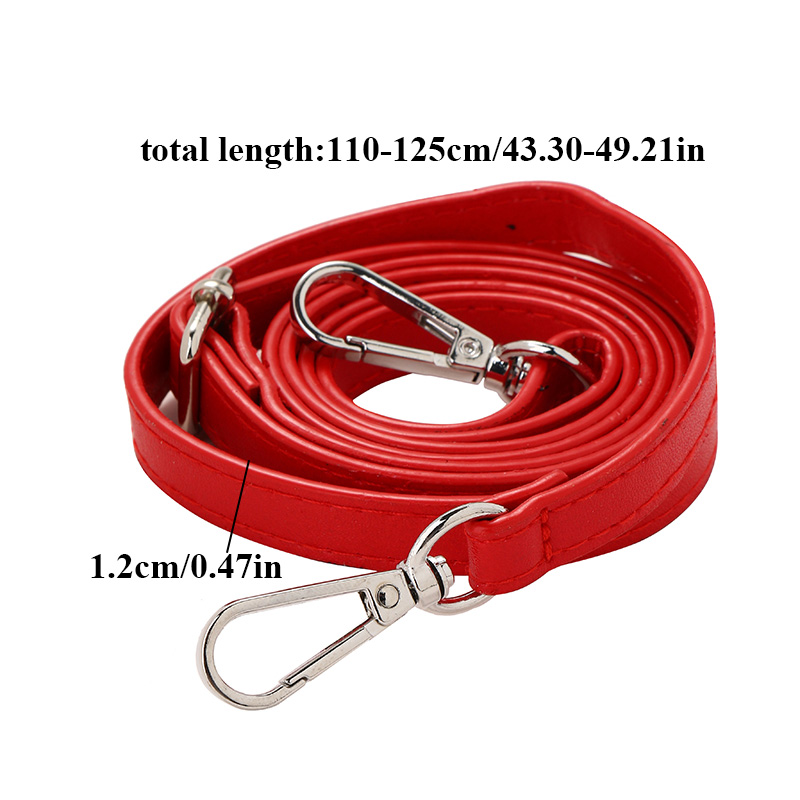 125 cm langer Taschengurt, PU-Leder, Umhängetaschengurt, 1,2 cm breit, Zubehör für Handtaschen, modischer PU-Taschengurt für Umhängegurte