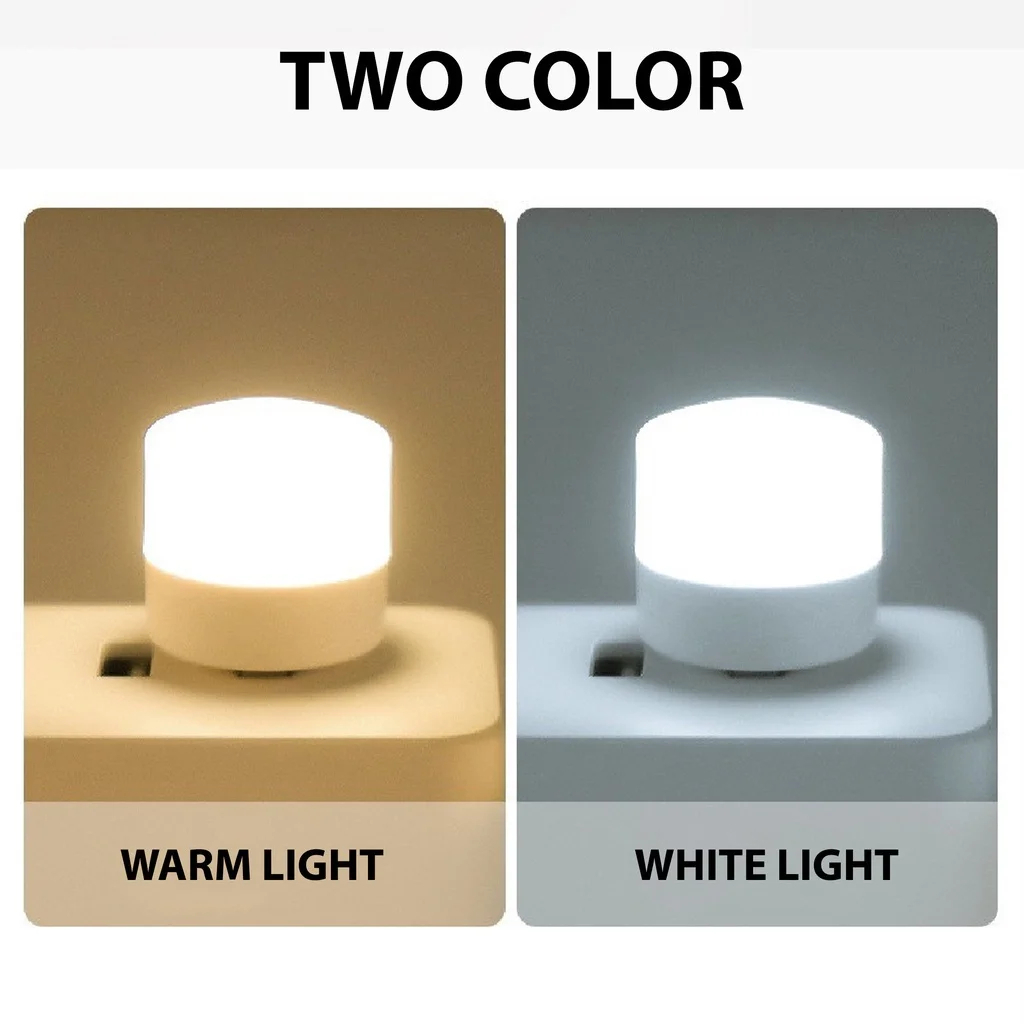 1/10 pezzi mini luce notturna USB bianco caldo protezione per gli occhi lampada da lettura per libri spina USB lampada da notte a LED per ricarica mobile per computer