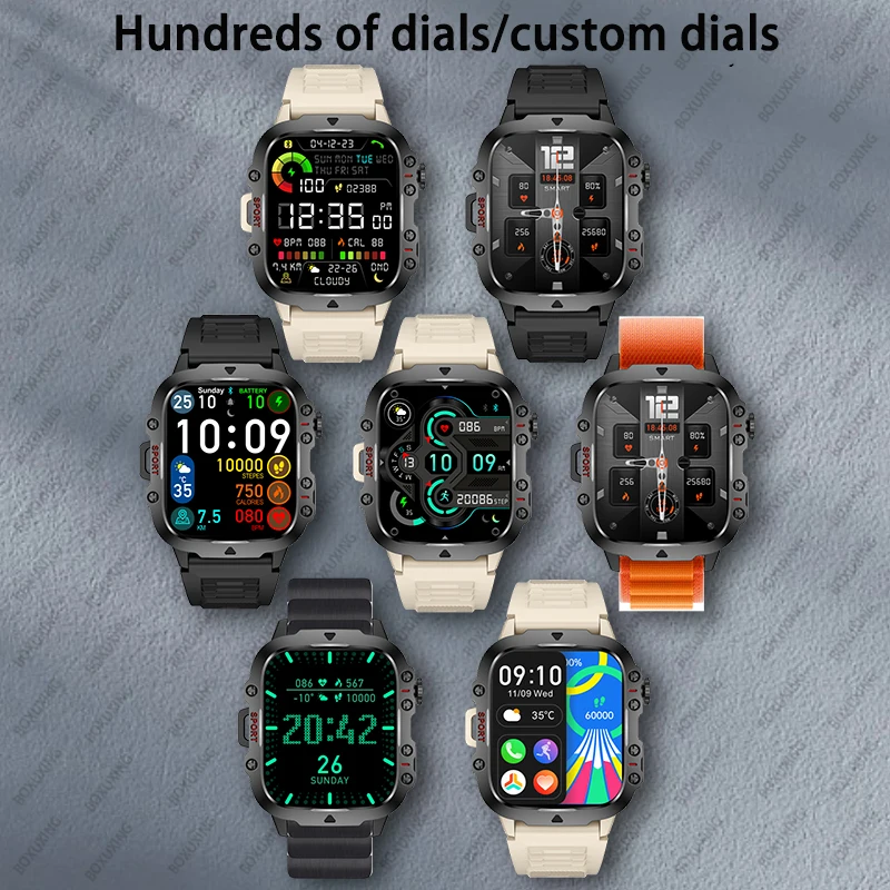 2024 neue Robuste Militärische GPS Smart Uhr Männer AMOLED HD Bildschirm Herzfrequenz Bluetooth Anruf Wasserdichte Outdoor SmartWatch Für Xiaomi