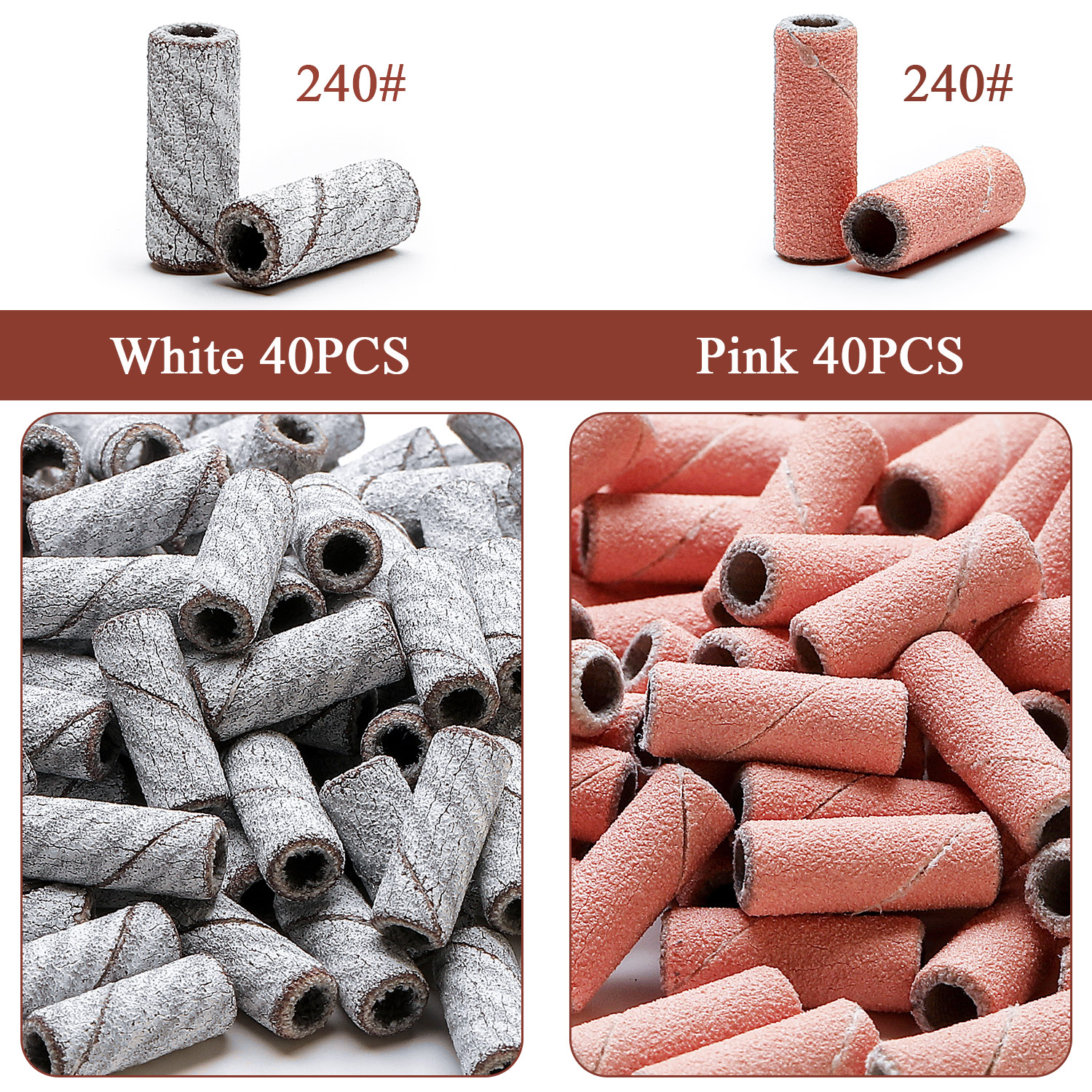 3mm 80pcs Mini Zebra Nail Sanding Bands Electric Machine Nail Drill Bits UV Gel Acrylic Polish Remover For Nails Accessory Tool