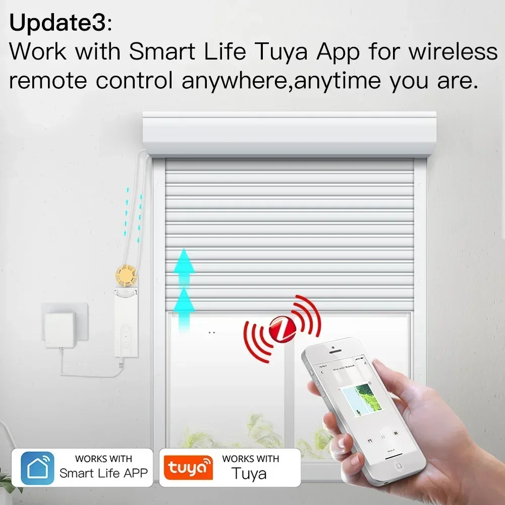 MOES ZigBee3.0 DIY cadena motorizada Bluetooth persiana enrollable persianas Motor de accionamiento Tuya aplicación inteligente Alexa Google Control de voz