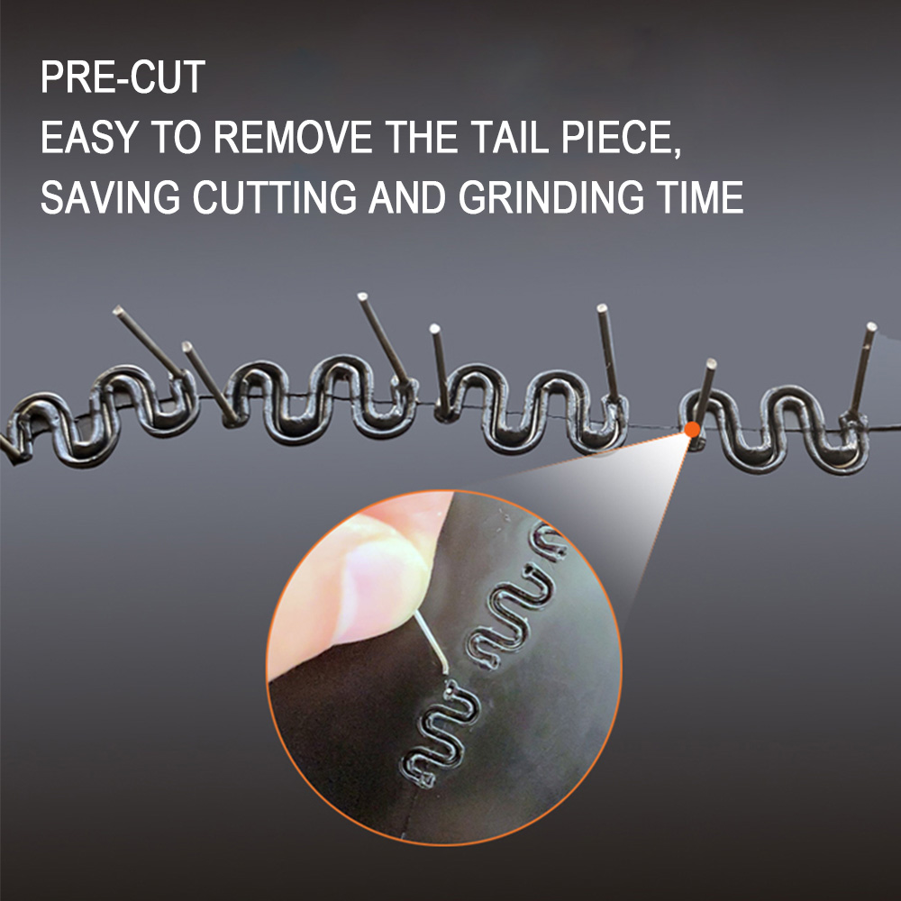 800/600/100PCS Hot Staples Plastic Welding Nail Welding Nail Pre Cut Wave Staples Bumper Repairs Auto Plastic Repair 0.6/0.8mm