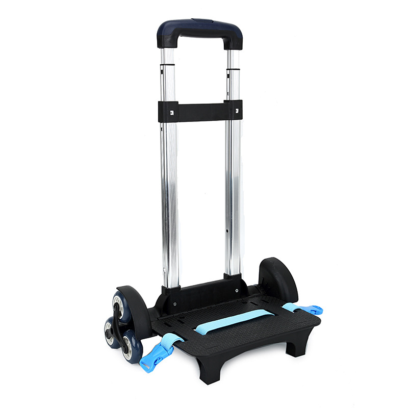 Ruedas de aleación de aluminio para niños, soporte de varilla de tracción, carro de rollo para mochila, bolsas escolares con ruedas, equipaje para niños, 6 ruedas