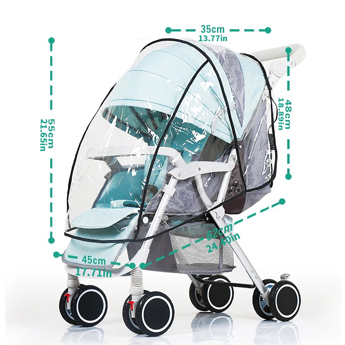 Capa de chuva para carrinho de bebê, guarda-chuva para carrinho de bebê, capa de chuva para carrinho de bebê