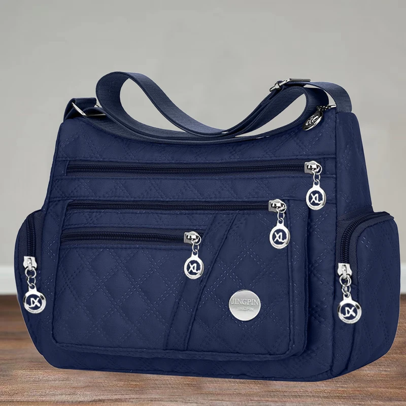 Borsa a tracolla da uomo e da donna versatile e di forma quadrata, borsa grande nuovo stile, borsa in tessuto, borsa a tracolla stile Oxford, alla moda