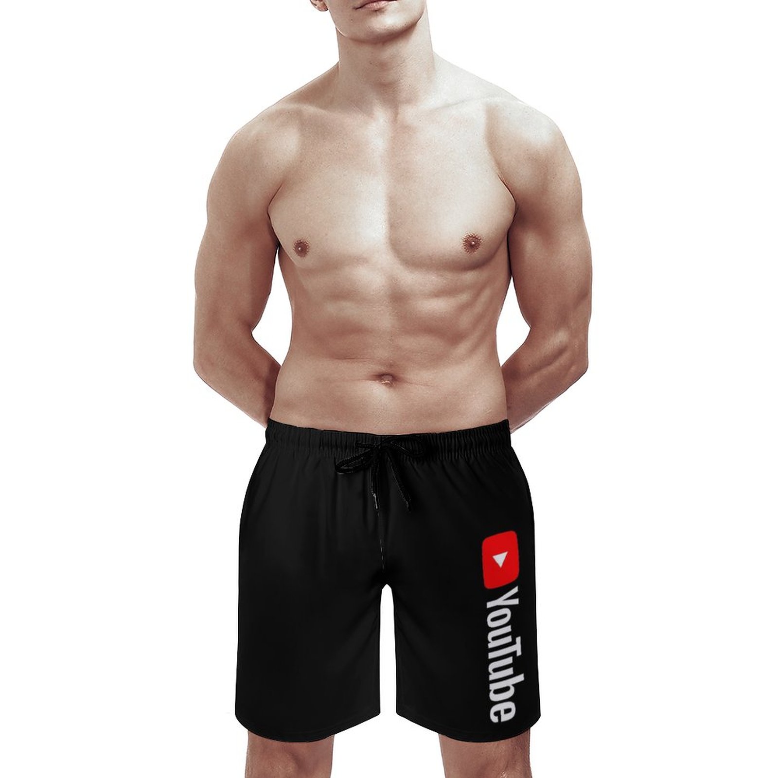 Мужские пляжные шорты, быстросохнущие, с логотипом Youtube