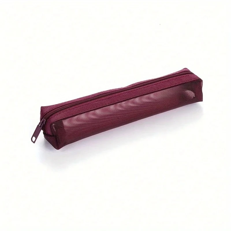 1pc astuccio in rete custodia per esami astuccio portatile astuccio multifunzionale quadrato per cancelleria astuccio per matite materiale scolastico