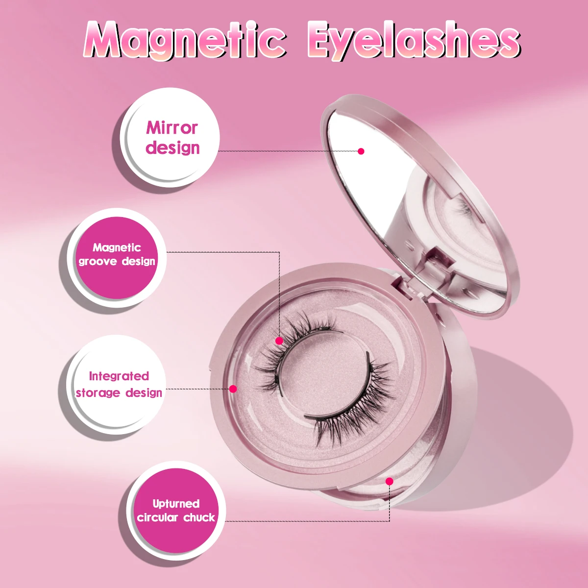 1/2 Pairs Magnetic Eyelashes Handmade Fluffy Faux Mink Lashes Reusable No Glue Natural False Eyelashes with Tweezers Set Makeup