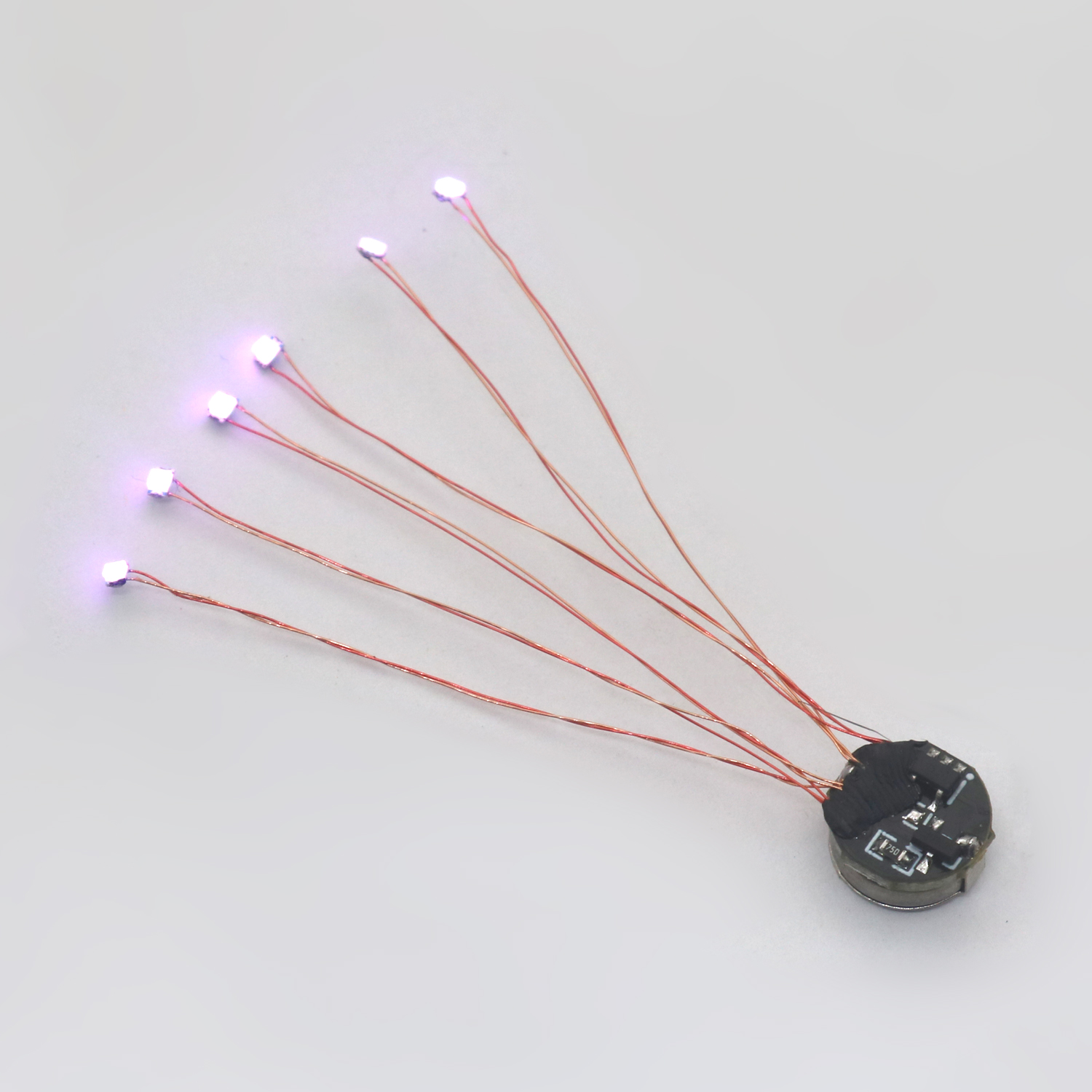 สาย 5 ซม.แม่เหล็กควบคุมโคมไฟ LED Magnetron Light รุ่น + แม่เหล็ก + แบตเตอรี่ DIY รถของเล่นแสง Diorama วัสดุ Gunda หุ่นยนต์