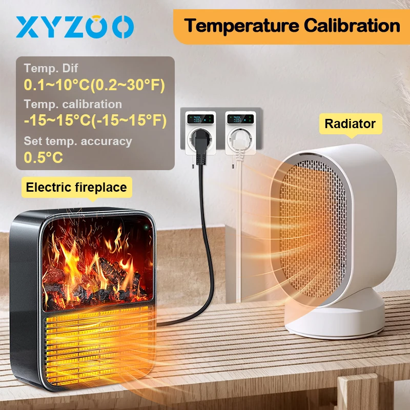 WiFi Tuya สมาร์ทซ็อกเก็ตเทอร์โม 220V อุณหภูมิเครื่องทําความร้อนชั้น Cooling Thermostat สนับสนุนเสียง Alexa Google Home