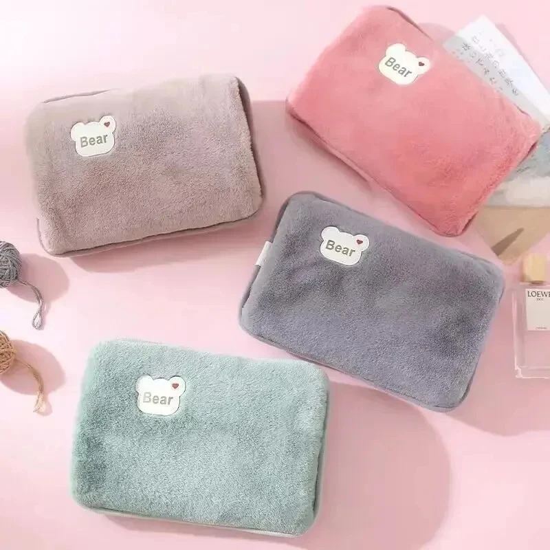 ชาร์จน้ําร้อนขวดน่ารักไฟฟ้ามืออุ่น EU Plug Reusable Hot Compress กระเป๋าเครื่องทําความร้อน Pad กระเป๋ามืออุ่น