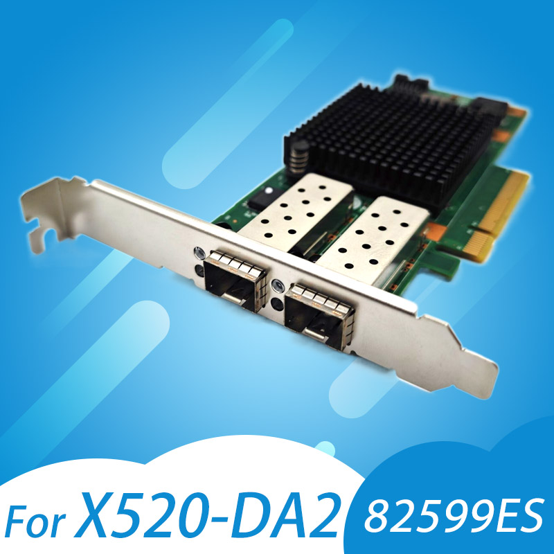Для Intel X520-DA2 E10G42BTDA SR2 82599ES двойной оптический порт 10G гигабитная оптоволоконная сетевая карта PCIE Black Group Huinas