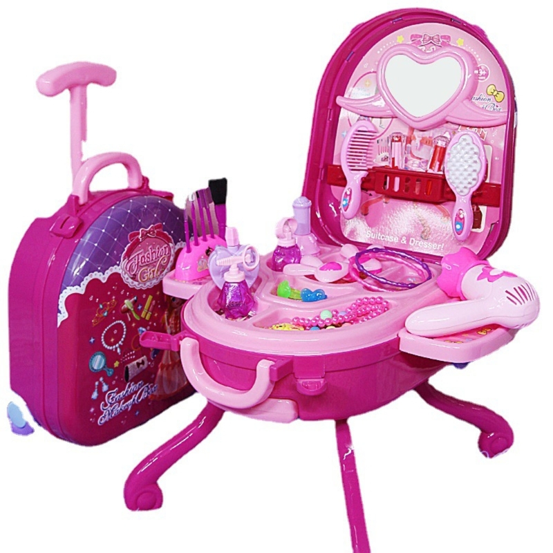 Juego de accesorios de maquillaje para niñas, set de 36 unidades de Juguetes Educativos de princesa con espejo cosmético, Maleta de maquillaje para Aprendizaje Temprano