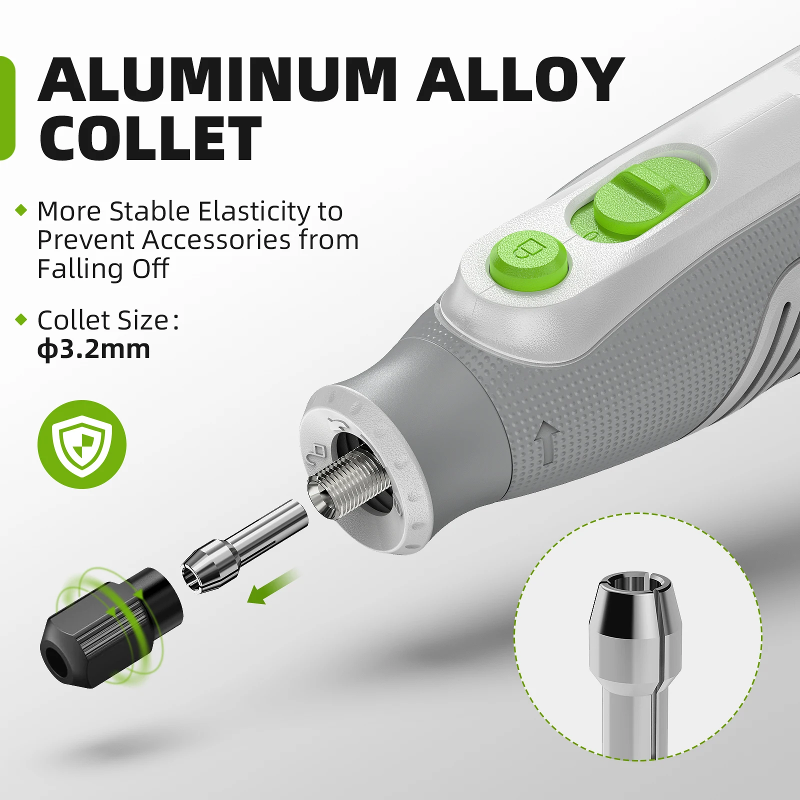 Huepar Tools 4V Electric Grinder 36pcs Mini Grinding Engraving Cordless Variable Speed Lithium Battery Power Tools 25000rpm