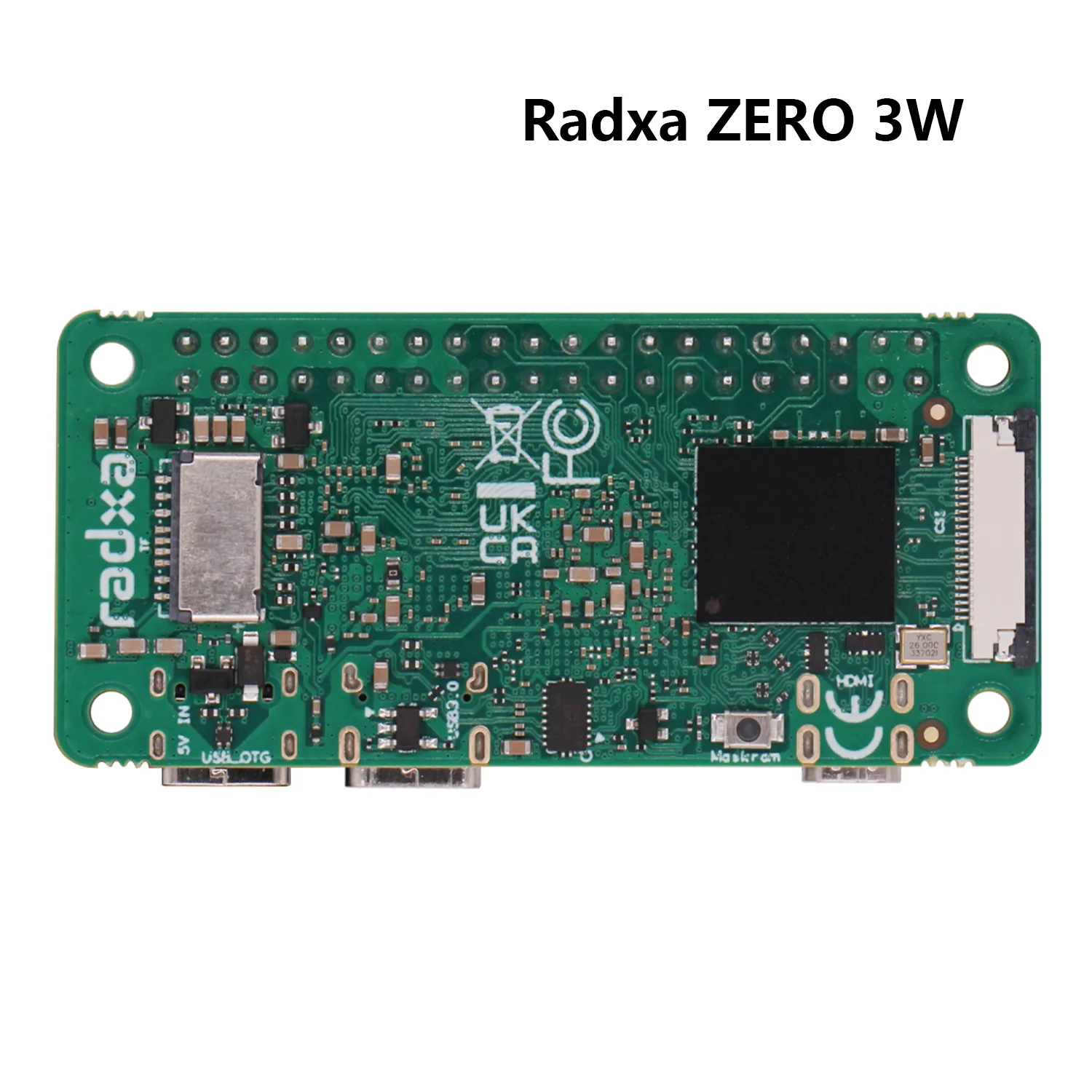 Плата разработки Radxa ZERO 3W Четырехъядерный кронштейн ®   Кортекс ™ -A55 RK3566 Чип DDR4