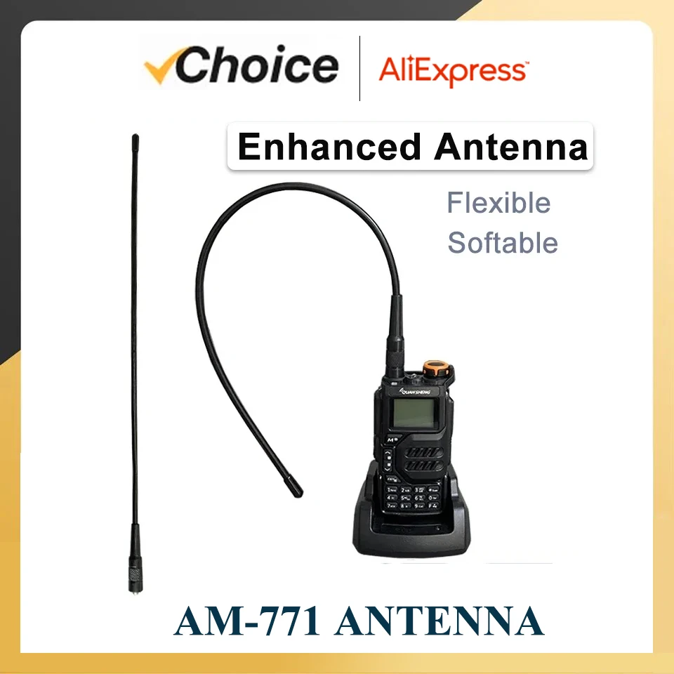 AM-771 Walkie Talkie SMA-Vrouwelijke Antenne 108-136Mhz Air Band Zachte Zweep Antenne Voor Quansheng UV-K5 UVK-6 AR-830 Radio Accessoires