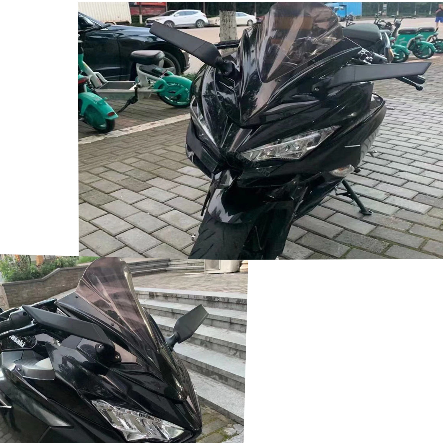 Espejo retrovisor giratorio ajustable para motocicleta Aprilia GPR250R APR250 rs660 RS125 RS250, ala de viento modificada