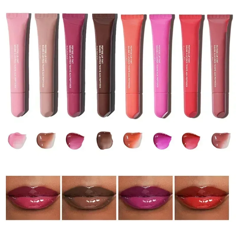 Maquillaje brillo de labios regordete hidratante líquido brillante lápiz labial hidratante cuidado de labios transparente belleza lápiz labial teñido cosméticos de belleza