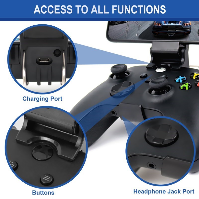 Suporte de clipe para celular compatível com xbox series s x controlador suporte de montagem alça para xbox series s/x gamepad