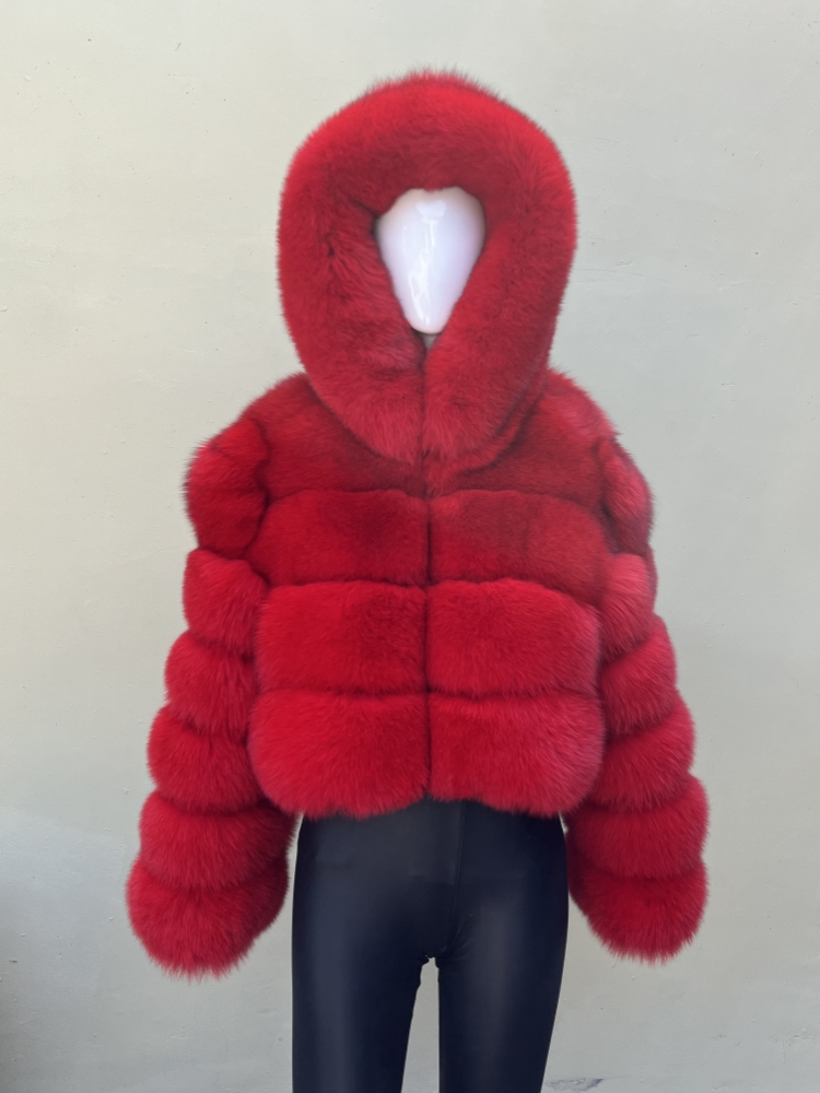 BEIZIRU Echte vossenbontjas met capuchon vrouw winter Natuurlijke jas warm vest Custom