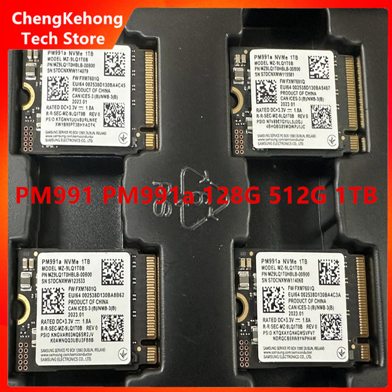Оригинальный твердотельный накопитель Samsung PM991 128G PM991a 512G 1T M.2 NVMe 2230 PCIe3.0 для Microsoft Surface Pro X Laptop 3