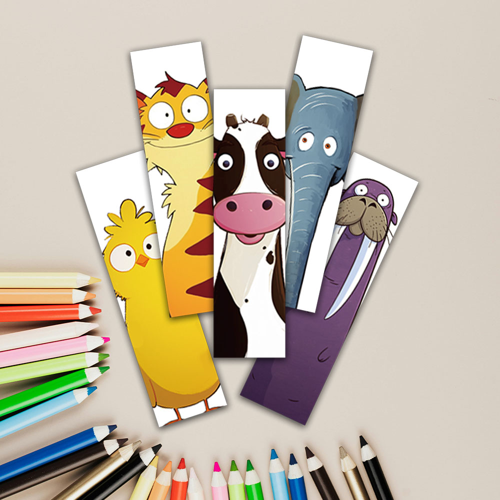 30pcs Funny Cute Cartoon Animals Meme Paper Bookmarks DIY Students Readers Book Lover Page Markers Library Office Page Marking