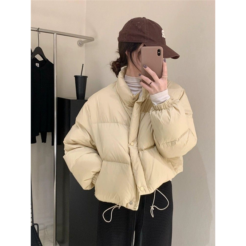 新しい女性のショートルーズフィット肥厚スタンドカラーパンスタイルジャケット韓国スタイル綿アウター春シーズン