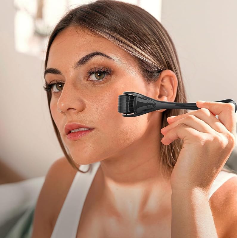 540 Aghi per la crescita dei peli del corpo del viso Derma Roller per la pelle Barba 0,2 mm 0,25 mm 0,3 mm Ago Micro Face Roll Tool