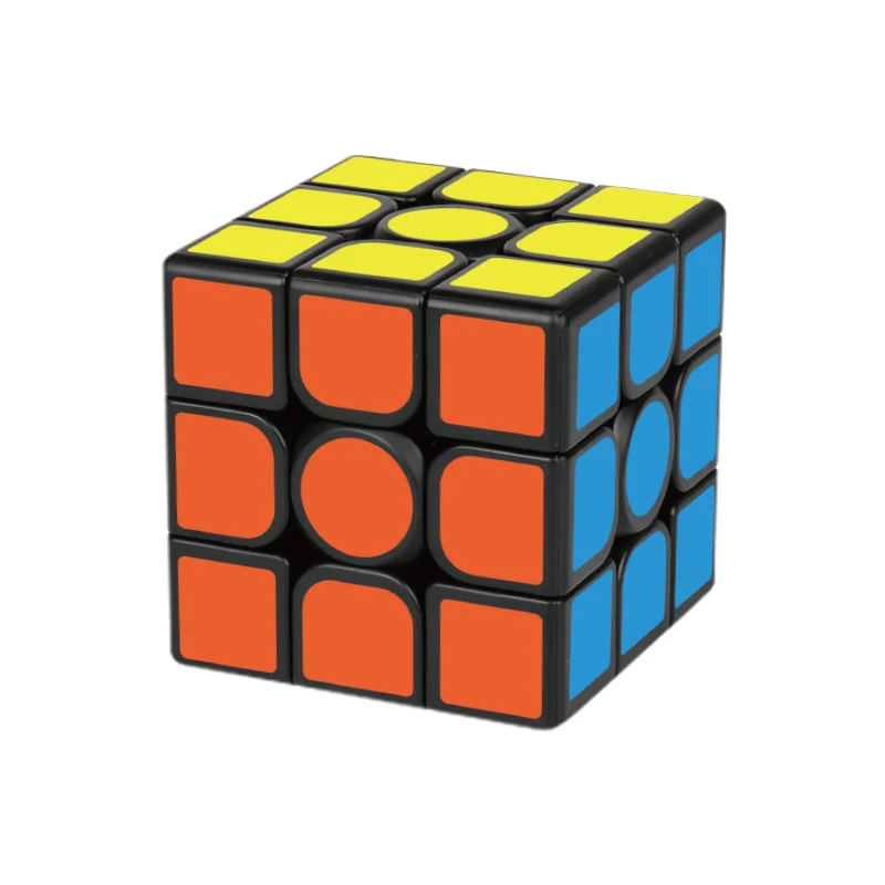 Magic Cube 3x3x3 Black Conventional sticker stress-relieving puzzle professional smooth speed game children's toy gift