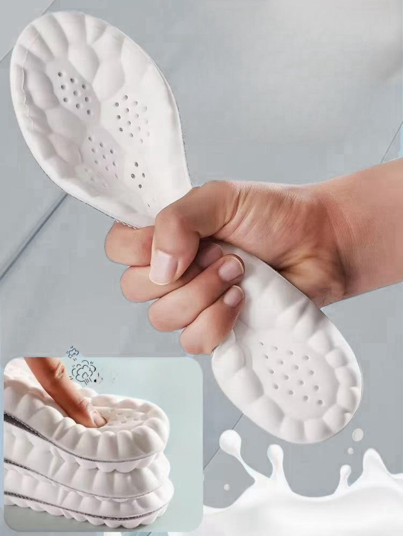 Plantilla deportiva con absorción de sudor y transpirable, plantilla elástica súper suave y cómoda, 2 uds.
