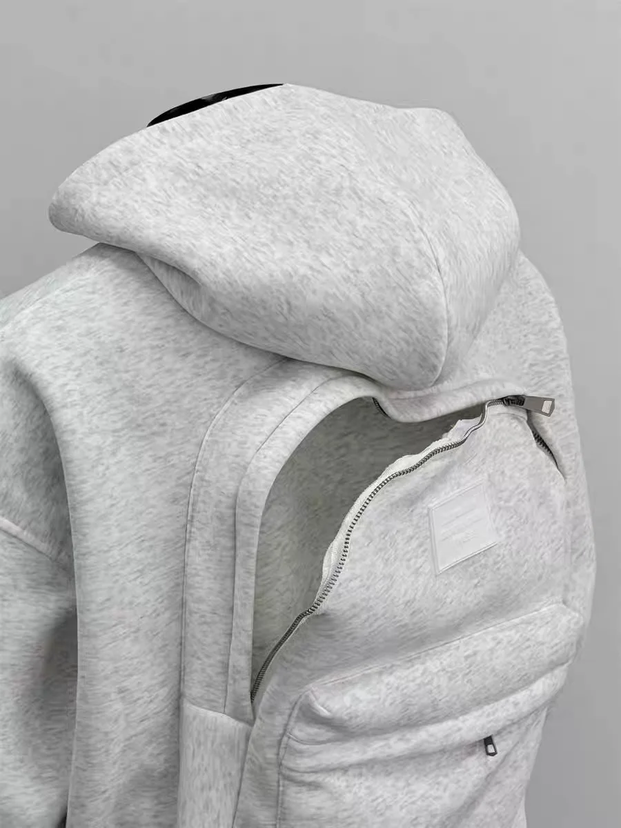 American Sle Casual Hoodie Cardigan Men's Autumn Versatile Zipper Jaet Tee-dimensional Design Comfortable Loose Fit
