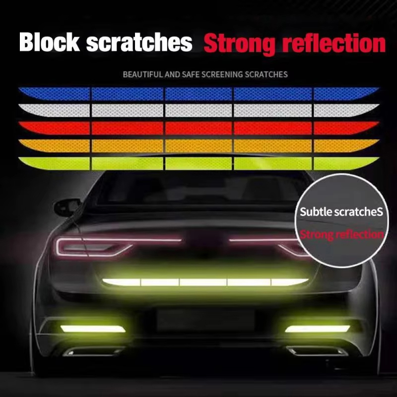 Car Sticker Reflective Warning Safety Tape Anti Collision Warning Reflective Sticker For Automobile Trunk Exterior Accessories