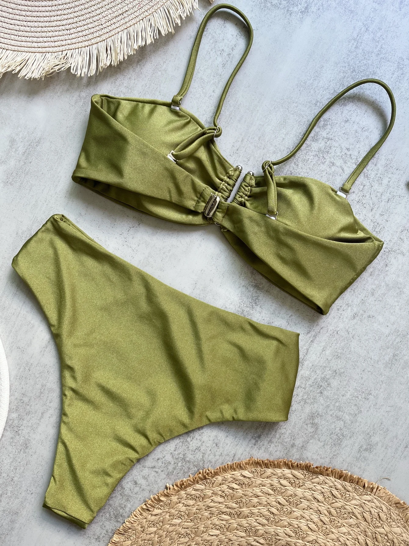 Bandeau Bikini Push Up Femmes Maillots De Bain 2024 Sexy Maillot De Bain Pour Femme Brésilien Ensemble Bikini String Biquini Maillots De Bain Solide Maillots De Bain