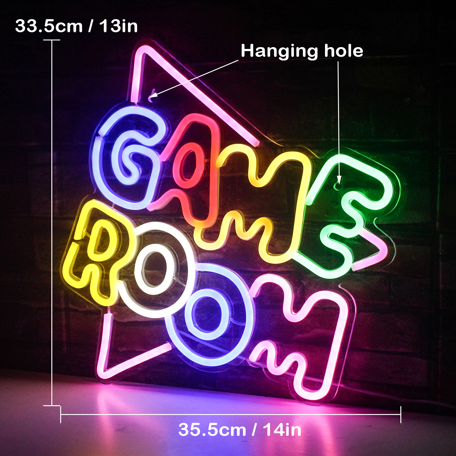게임 룸 네온 사인 LED 벽 장식 USB 전원 아크릴 게임 조명 침실 머리맡 벽 장식 게이머 파티 생일 선물