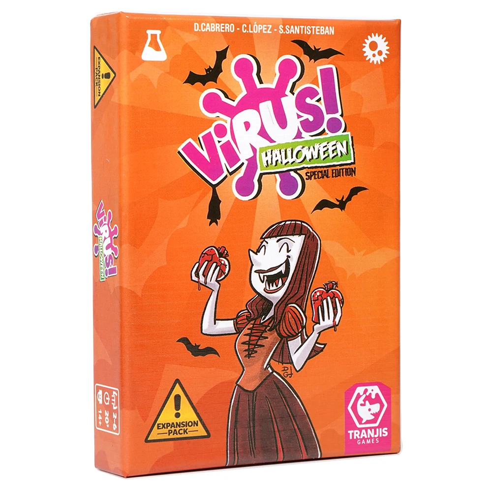 ¡Virus! Paquete de expansión de embalaje de cartón de edición especial de Halloween Tarjetas aterradoras a tu baraja de virus! para una experiencia espeluznante