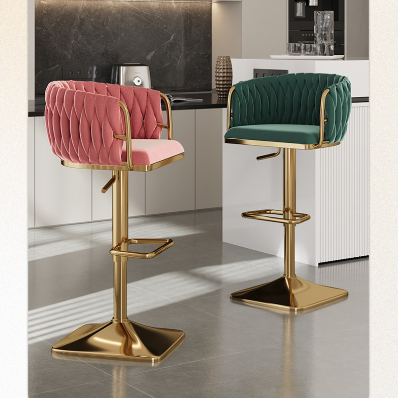 Bar Counter Chairs,Light Luxury Jewelry Chairs,Front Desk Cashier,High Legged Stools,Bar Backrests,Internet Famous Island Chairs