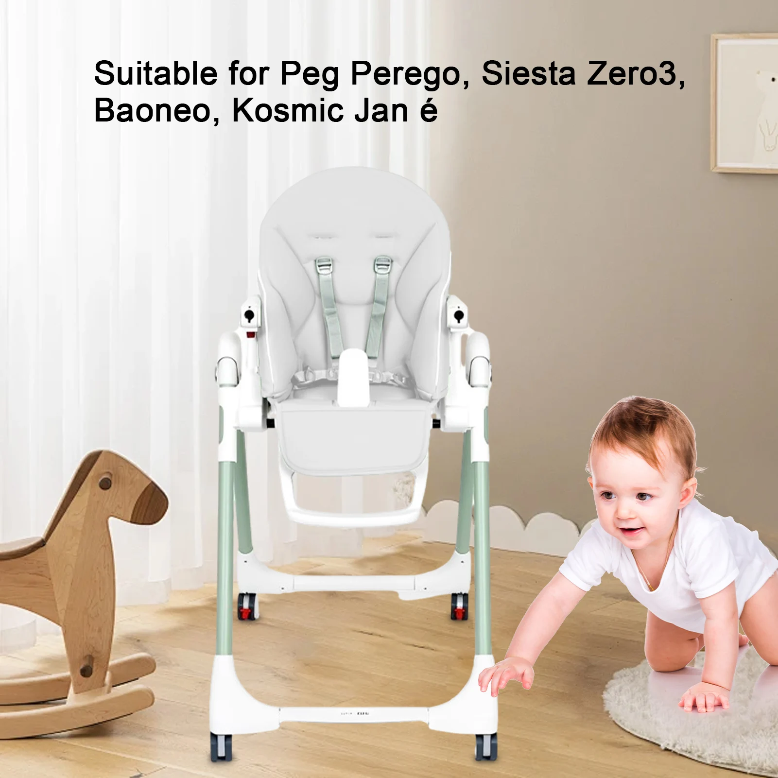 Capa de cadeira de jantar portátil bebê couro do plutônio almofada de cadeira de jantar macio multifuncional capa de assento com estofamento para crianças