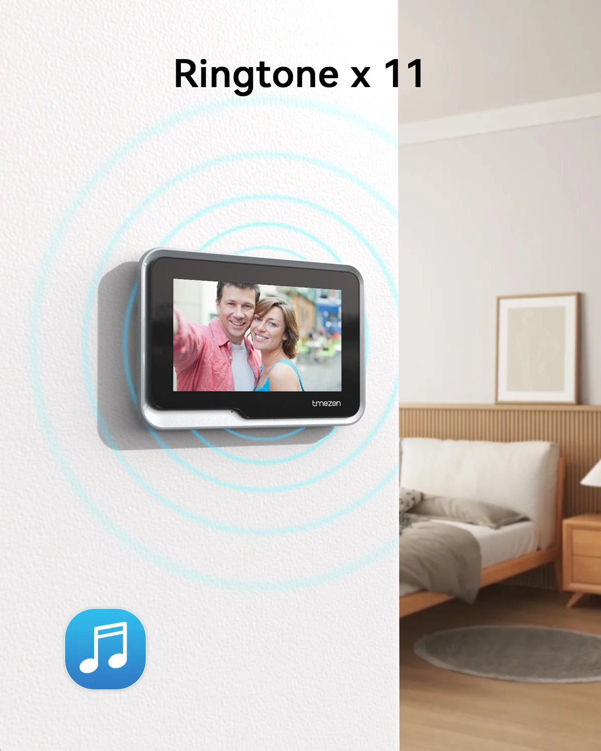 TMEZON-videoportero con WiFi de 2 cables, pantalla táctil de 7 pulgadas con timbre con cable de 1080P, aplicación 3 en 1/deslizamiento de tarjeta/Monitor Tuya